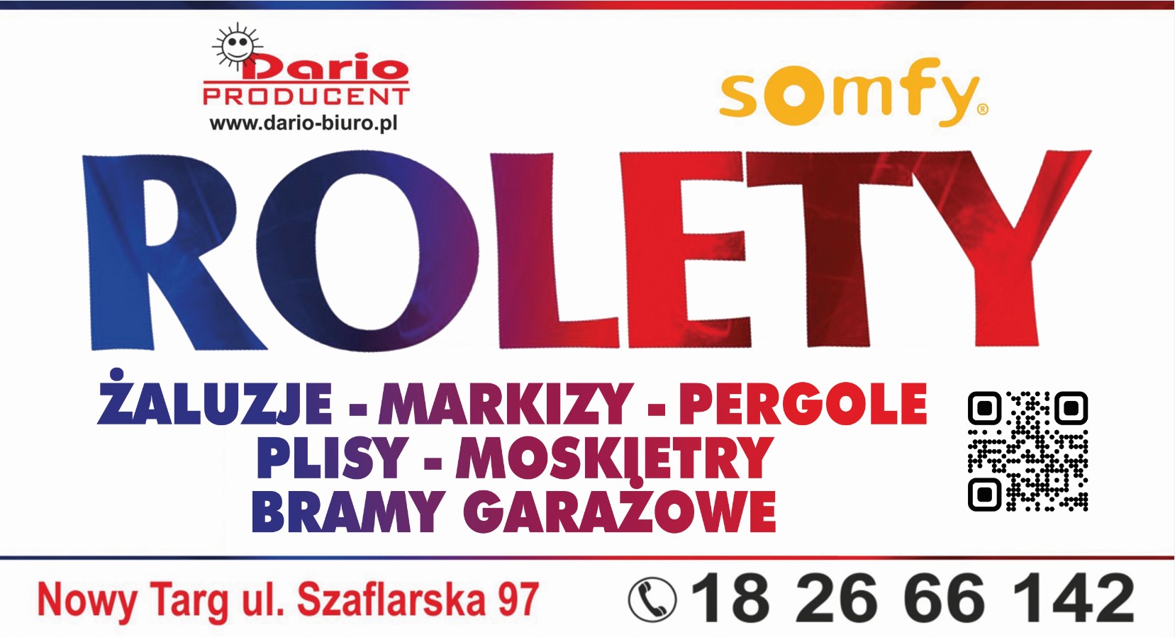 FIRMA PRODUKCYJNO - USŁUGOWA "DARIO" Dariusz Kwiatkowski - rolety NOWY TARG rolety NOWY TARG